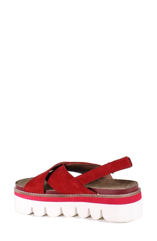 Shop Diba True Razzle Dazz Slingback Platform Sandal In Red