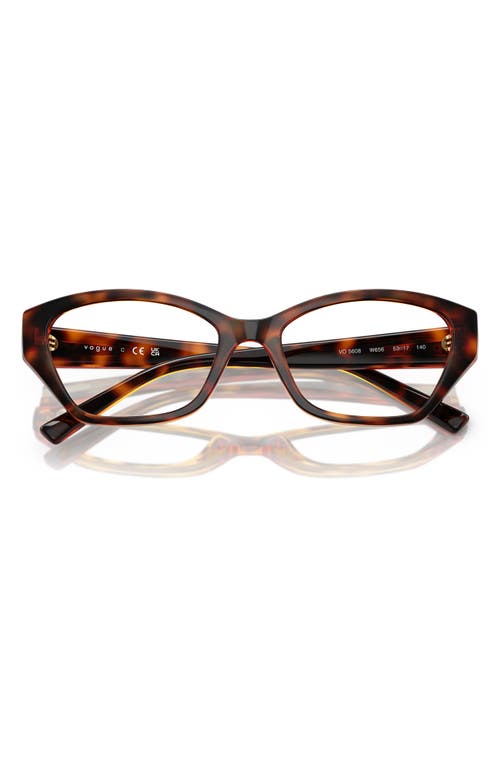 Vogue 51mm Cat Eye Optical Glasses In Dark Havana