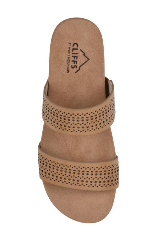 Shop Cliffs By White Mountain Thrilled Laser Cut Sandal In Natural/burnished/smooth