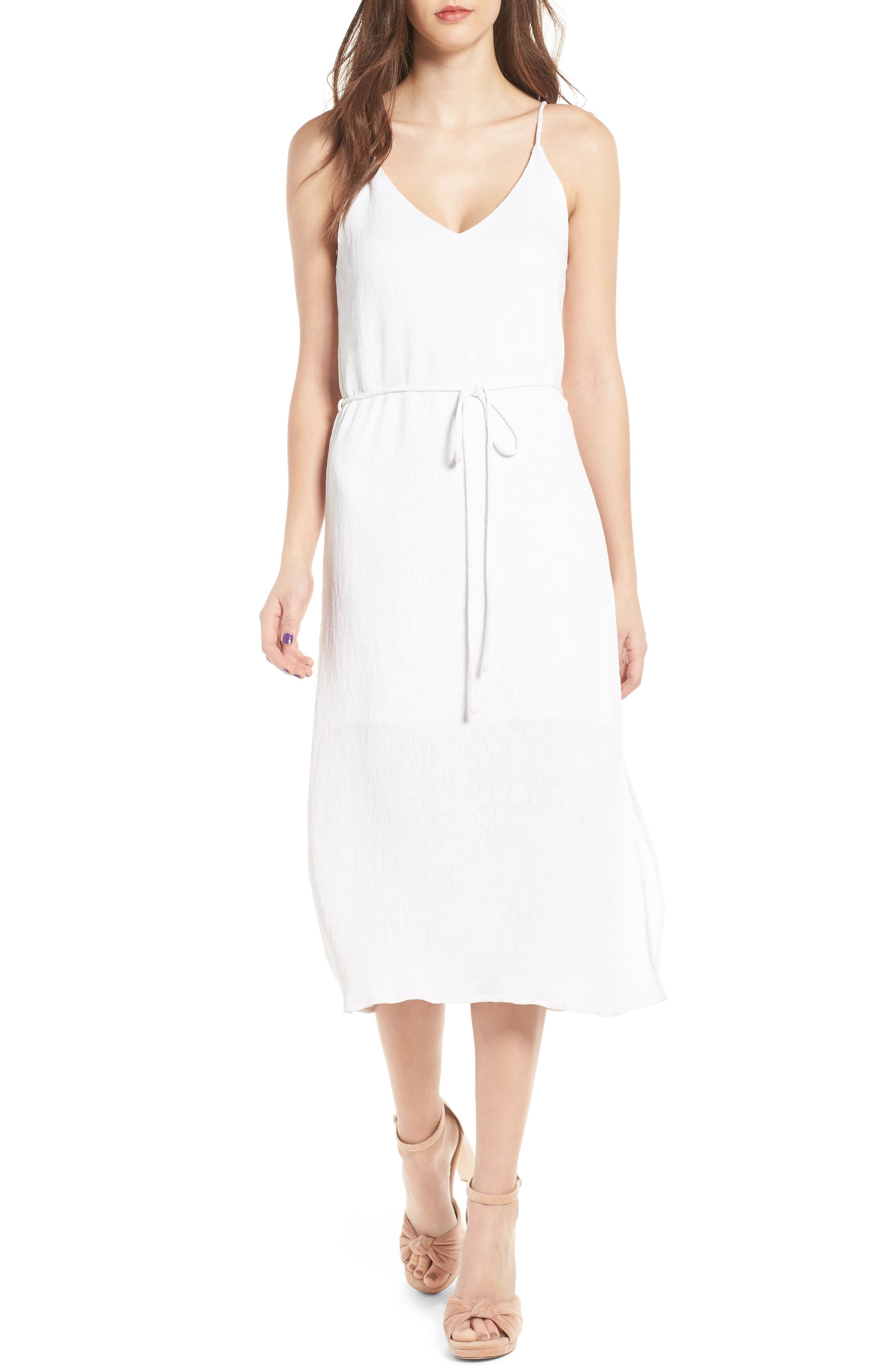 J.O.A. Tie Waist Midi Dress Nordstrom