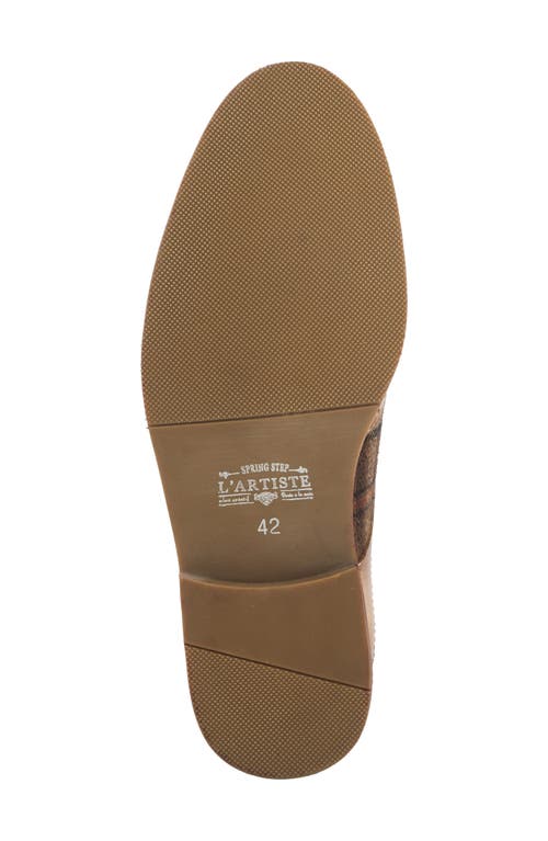 L'artiste By Spring Step Thavo Plaid Derby In Tan Multi