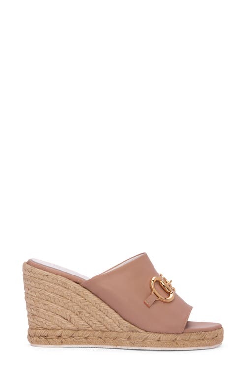 Shop Beautiisoles Norma Espadrille Platform Wedge Slide Sandal In Beige