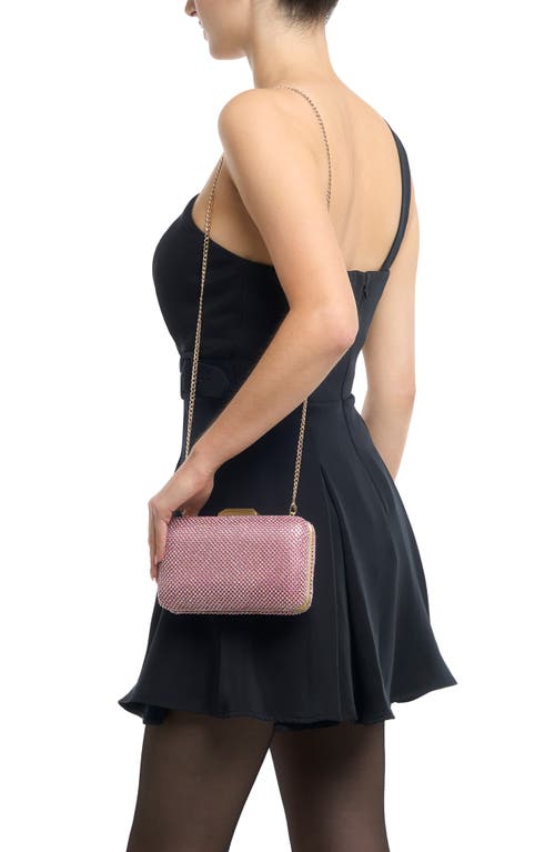 Shop Olga Berg Ronny Crystal Mesh Frame Clutch In Pink