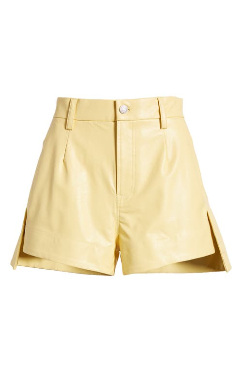 7 For All Mankind Tailored Slouch Faux Leather Shorts In Jojoba
