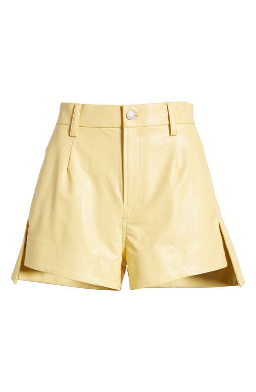 Shop 7 For All Mankind Tailored Slouch Faux Leather Shorts In Jojoba