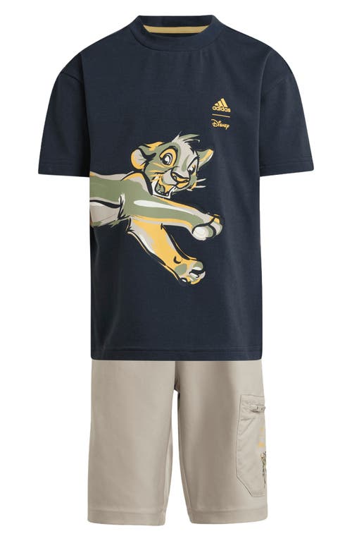 adidas x Kids' Disney 'The Lion King' Graphic T-Shirt & Shorts Set at