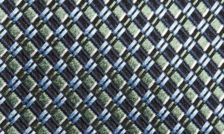 Shop Zegna Ties Paglie Geometric Pattern Silk Tie In Green