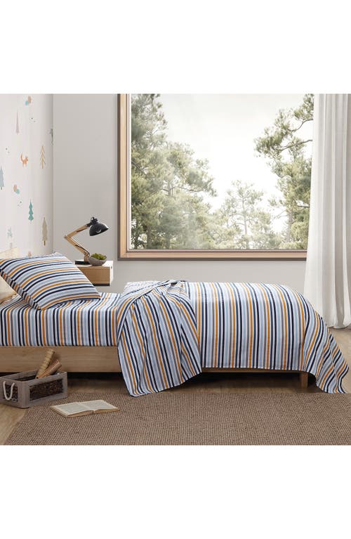 Eddie Bauer Vivid Stripe Ultra Soft Sheet Set In Navy