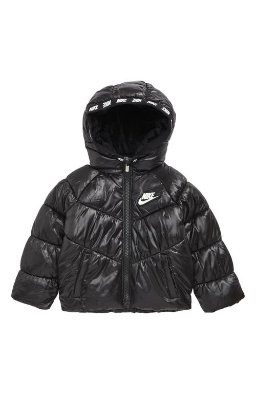 Nike Chevron Quilted Puffer Jacket in Black