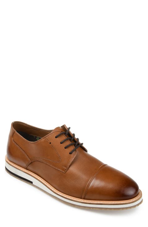 Hartley Perforated Cap Toe Leather Derby (Men)