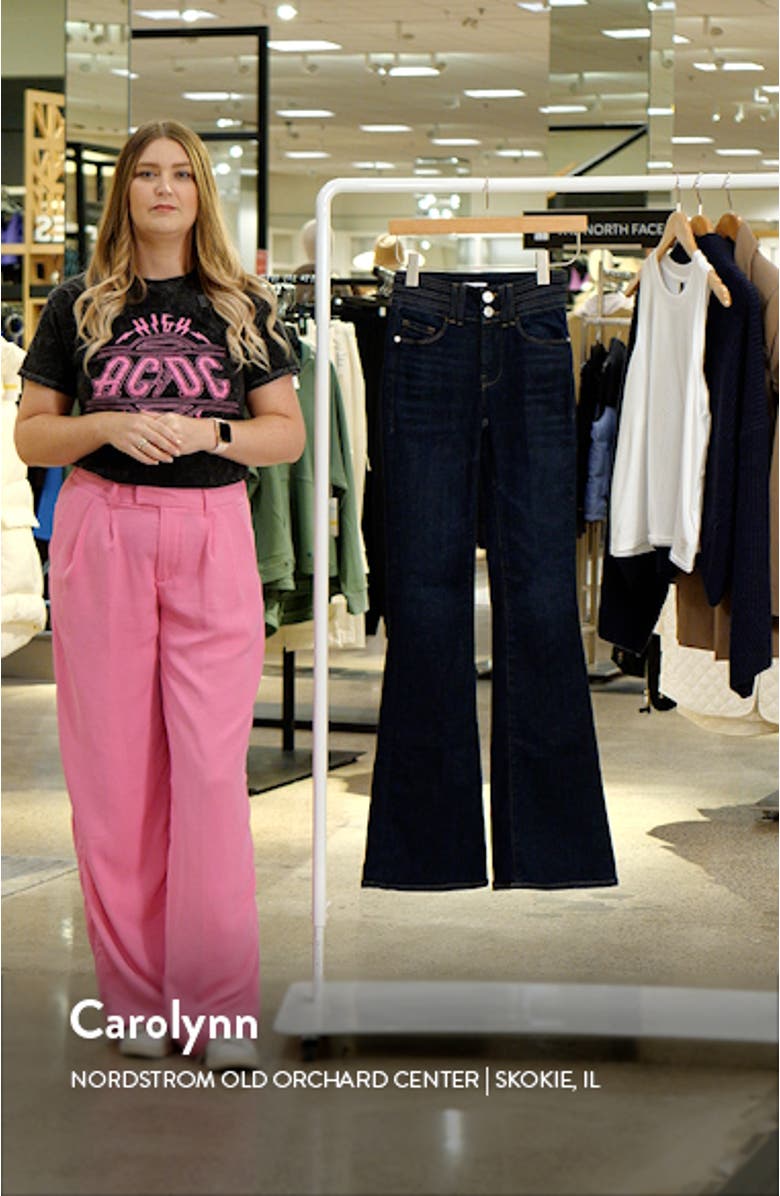 Le High Two-Button Flare Jeans, sales video thumbnail
