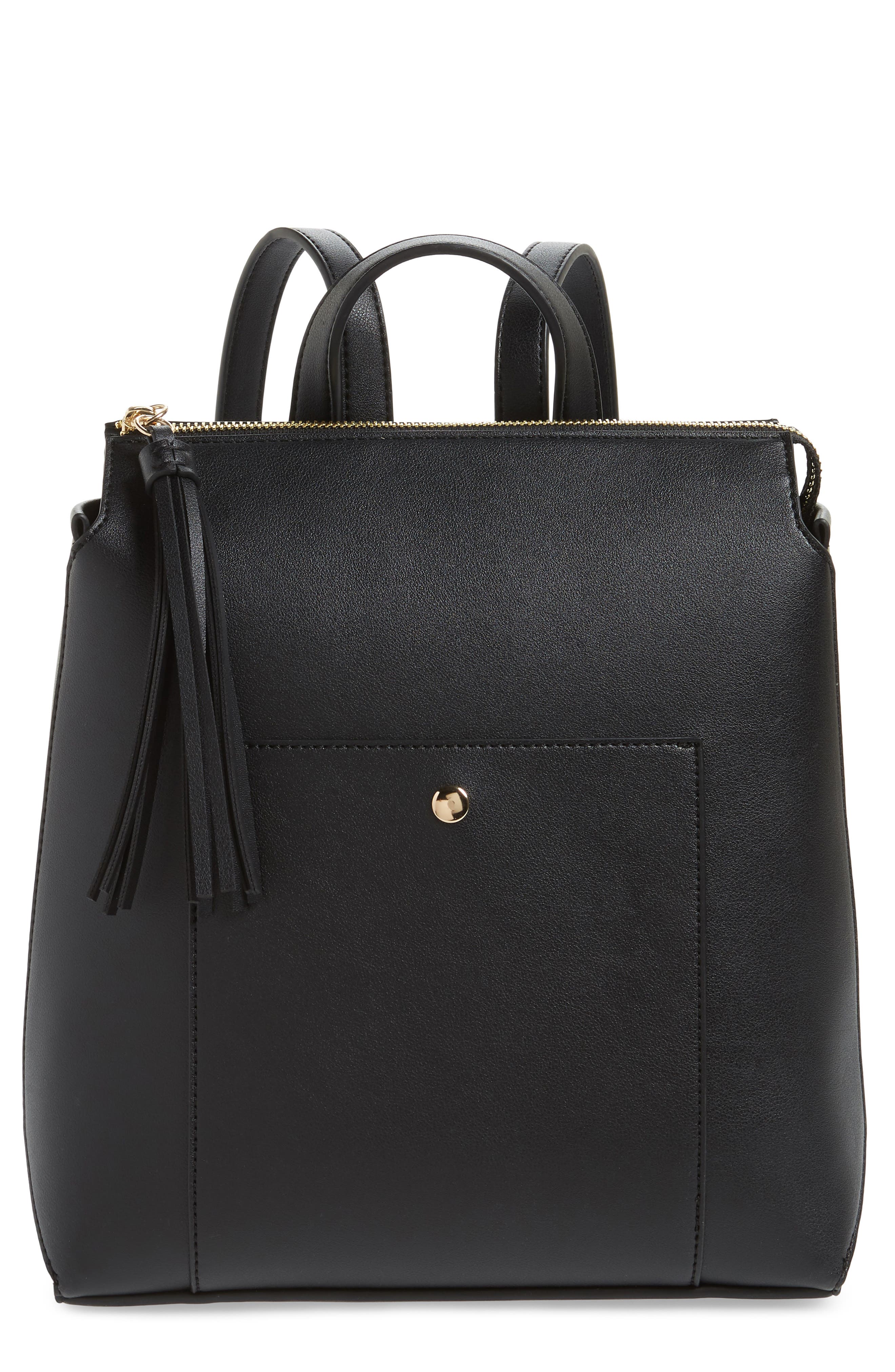 orila faux leather backpack