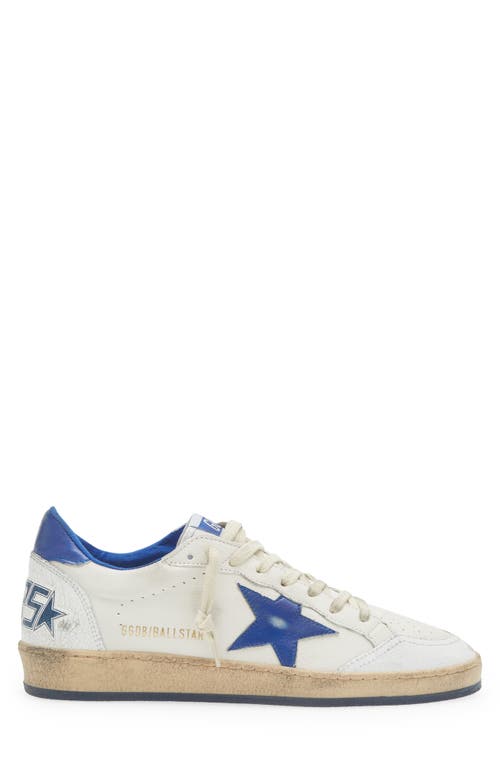 Shop Golden Goose Ball Star Low Top Sneaker In White/bluette