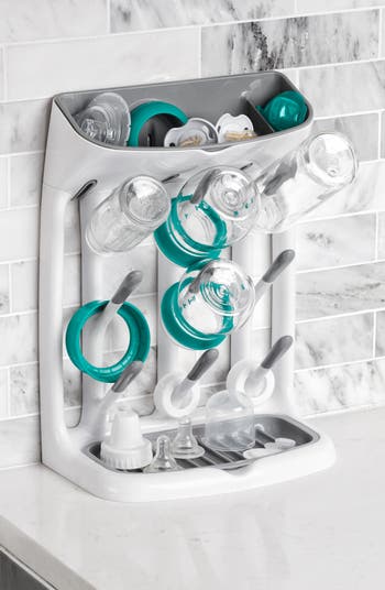 OXO Tot On-The-Go Drying Rack with Bottle Brush / Space Saving Drying Rack  - Moms Precious