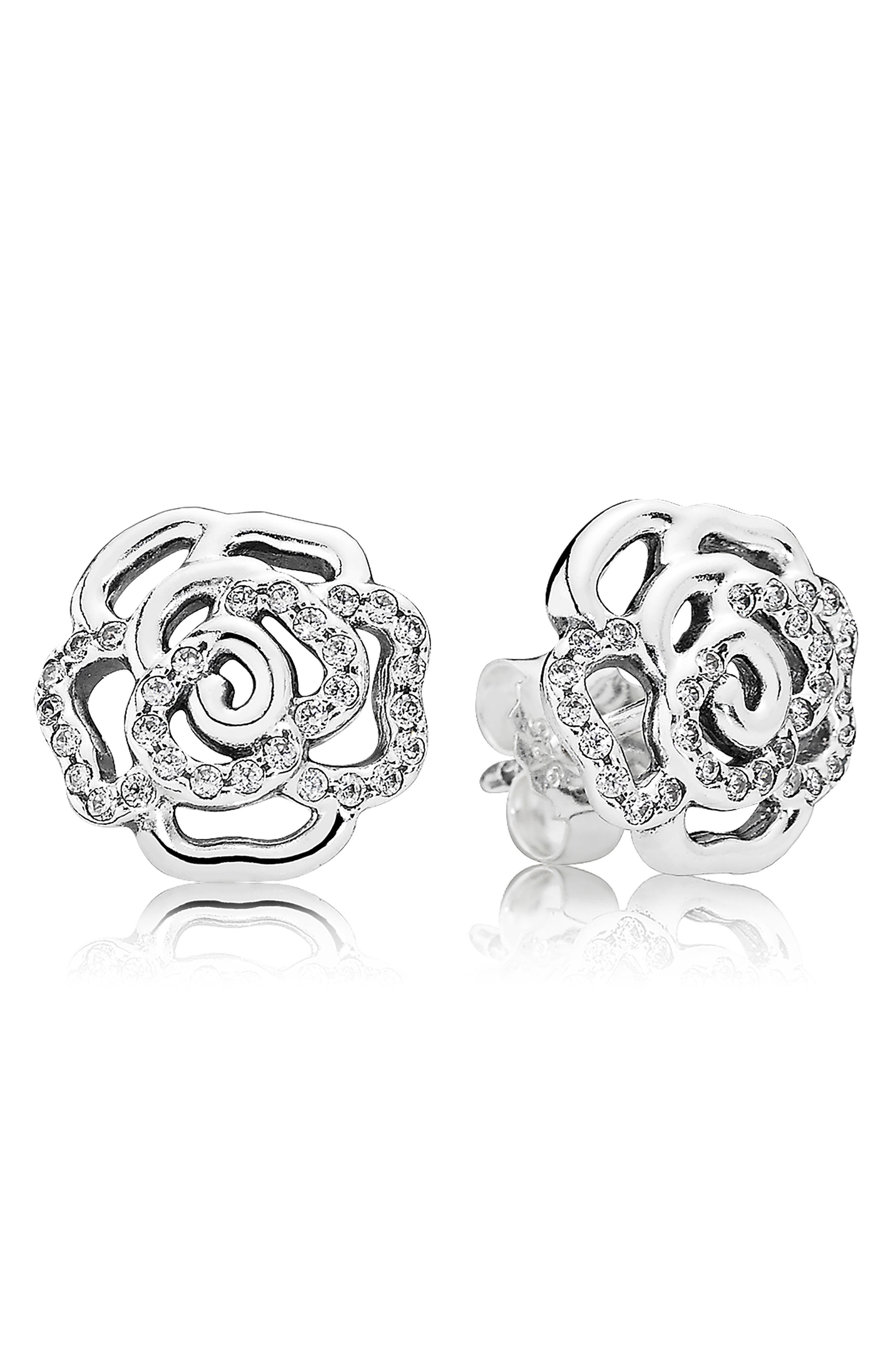 PANDORA 'Shimmering Rose' Stud Earrings Nordstrom
