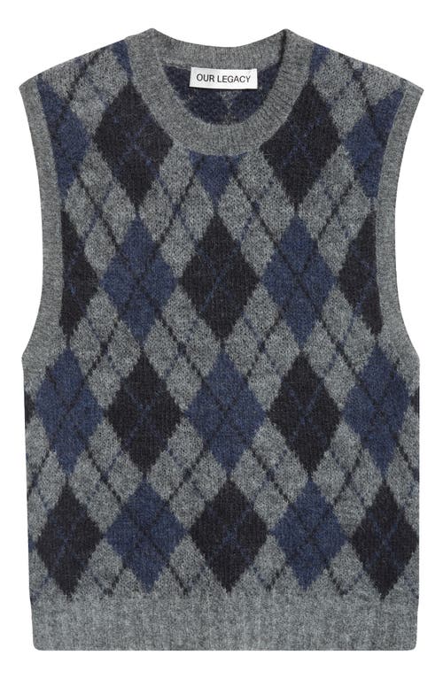 Shop Our Legacy Formal Argyle Plaid Alpaca & Wool Blend Sweater Vest In Soft Duke Argyle