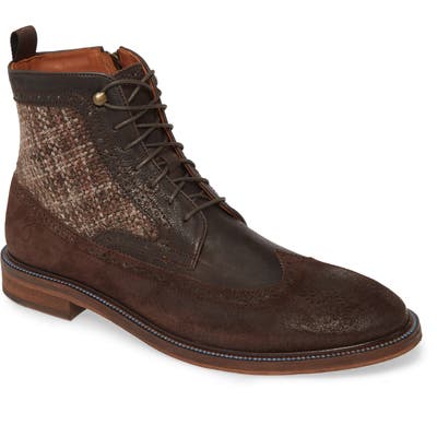 J & m 1850 Brewer Wingtip Boot- Brown
