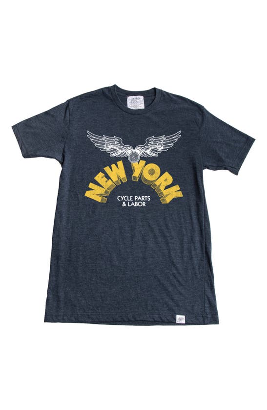 Shop Kid Dangerous Ny Cycle Graphic T-shirt In Medium Blue