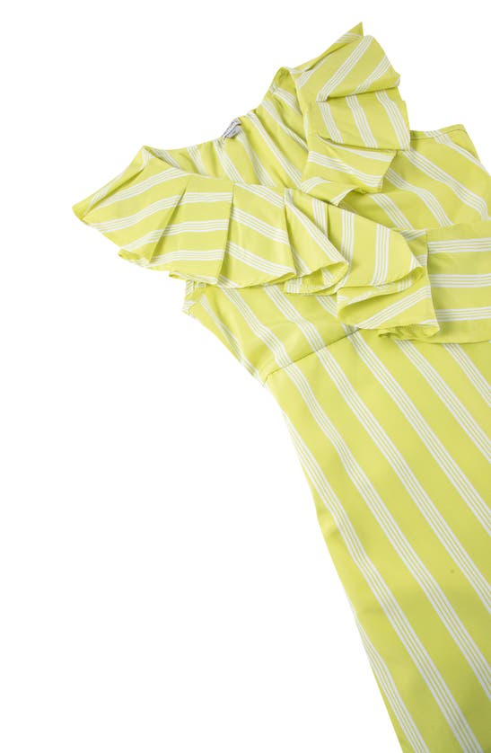 Kids' High-low Ruffle Dress In Lime