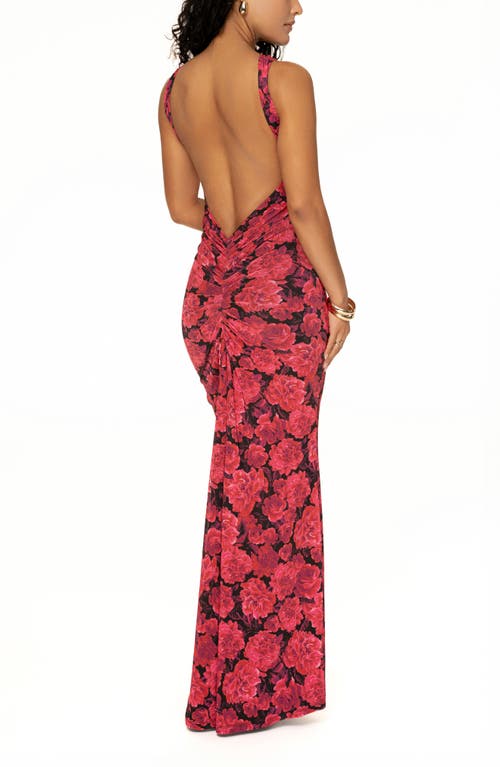 JLUXLABEL JLUXLABEL FRONT & CENTER FLORAL KNIT MAXI DRESS