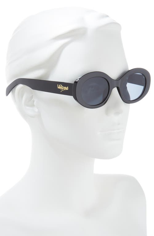 Shop Wisdom Frame 16 Round Sunglasses In Black