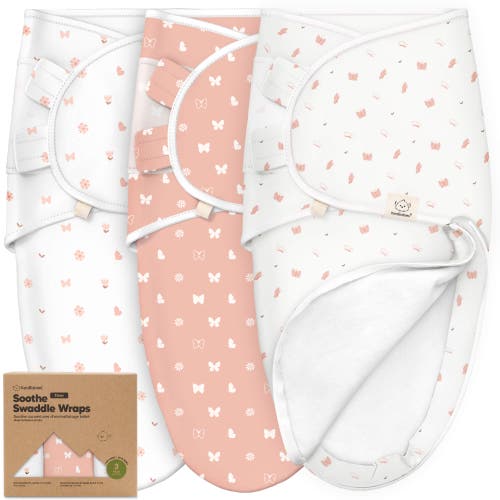 KeaBabies 3-Pack Soothe Zippy Swaddle Wrap in Butterflies at Nordstrom, Size Medium