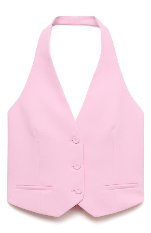 Shop Mango Halter Vest In Pink