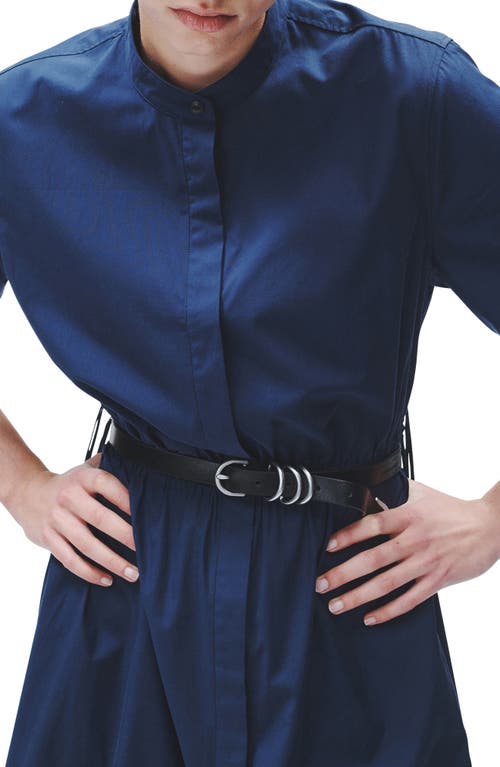 Rag & Bone Ronan Cotton Midi Shirtdress In Navy