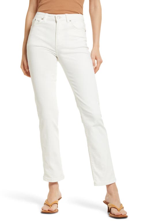 JEANERICA Midtown High Waist Straight Leg Jeans in Natural White
