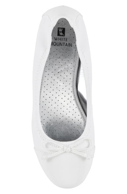 Shop White Mountain Footwear Sunnyside Ii Ballet Flat In White/white/patent