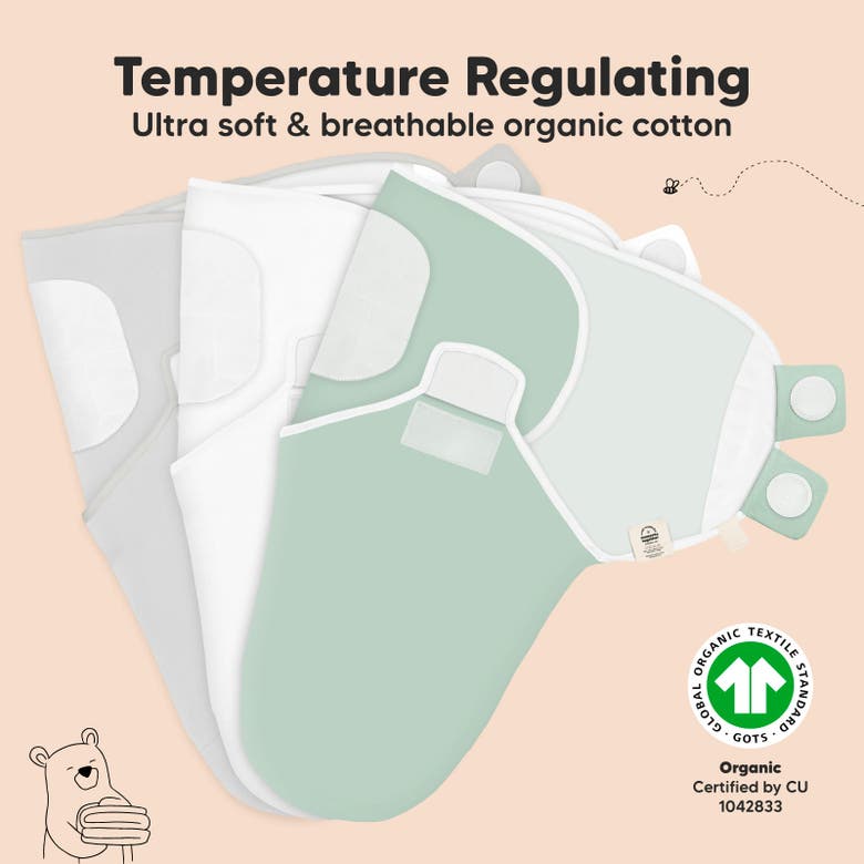Keababies 3-pack Soothe Swaddle Wraps In Sage