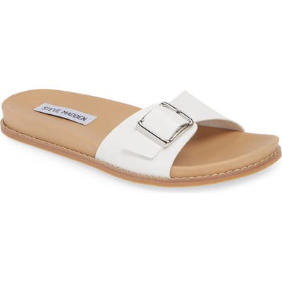 Steve Madden Anita Slide Sandal, White