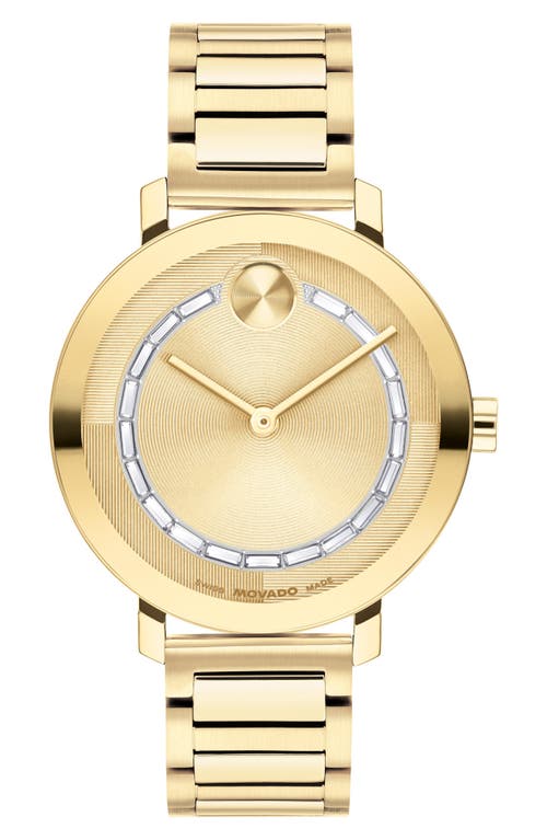 Shop Movado Bold Evolution 2.0 Bracelet Watch, 34mm In Gold