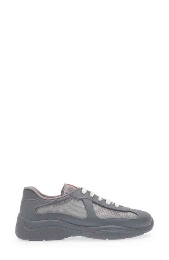 Shop Prada America's Cup Low Top Sneaker In Grey