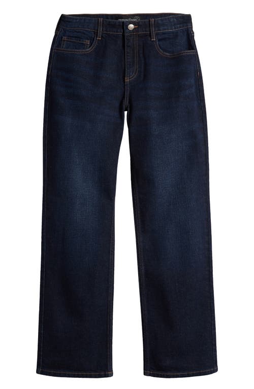 Shop Treasure & Bond Kids' Loose Fit Straight Leg Jeans In Dark Wash