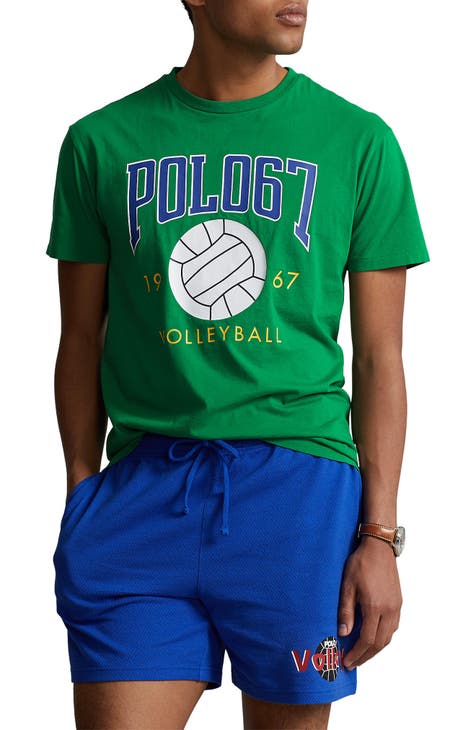 Classic Fit Volleyball Logo Graphic T-Shirt