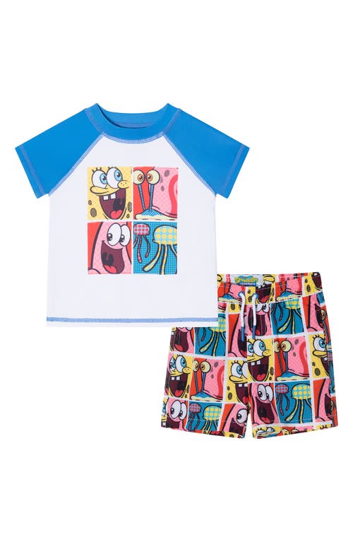 ANDY & EVAN ANDY & EVAN X SPONGEBOB SQUAREPANTS™ TWO-PIECE RASHGUARD SWIMSUIT