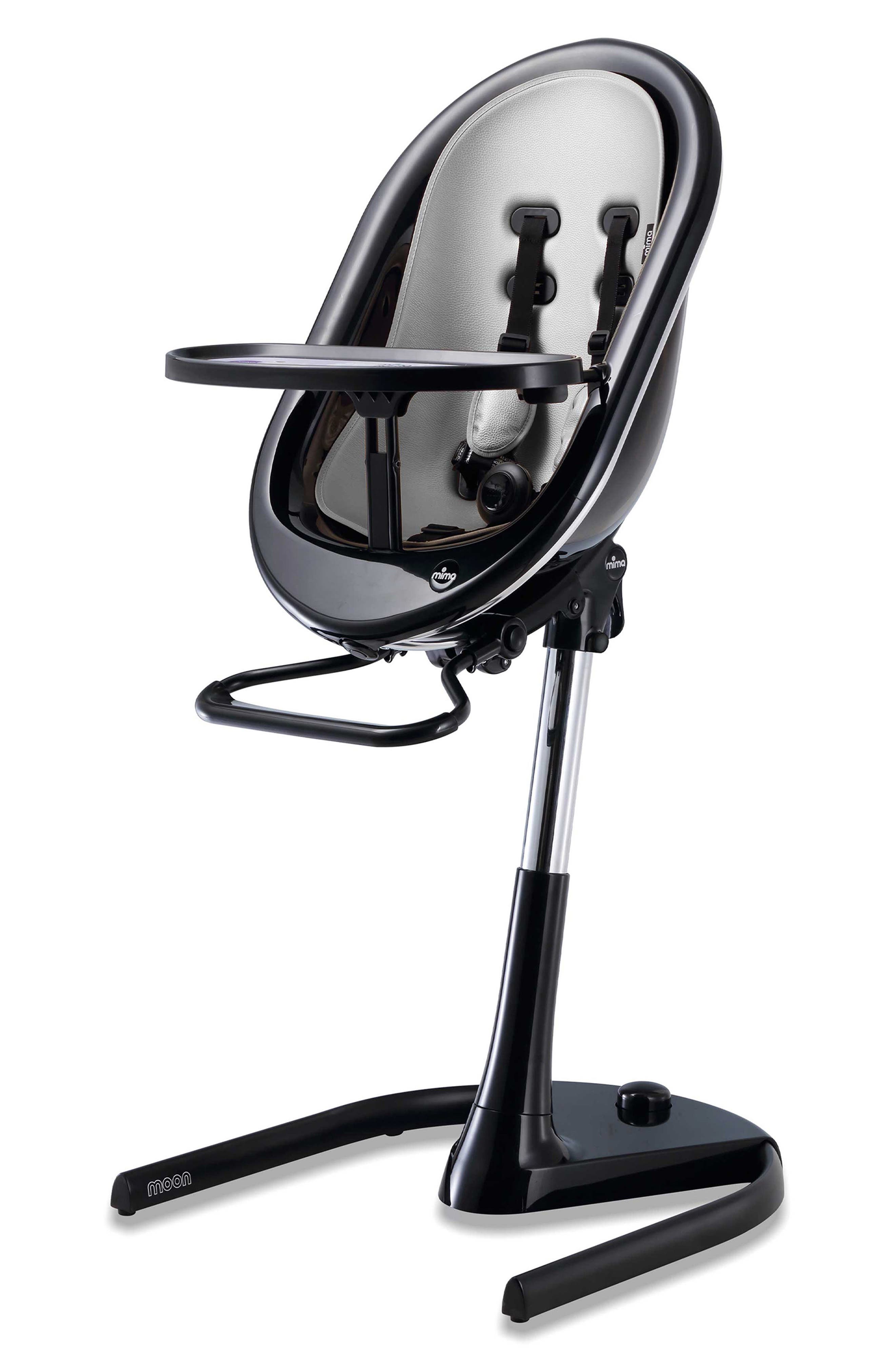 mima Moon 2G 3-in-1 Highchair in Black /Silver 