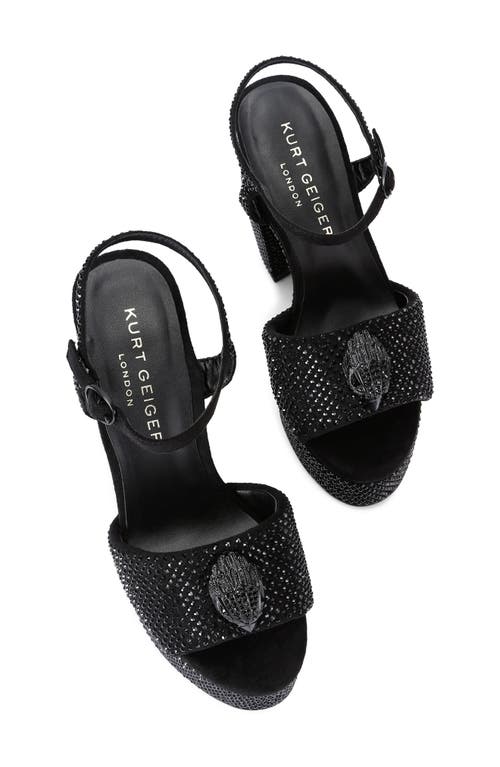 Shop Kurt Geiger London Kensington Embellished Platform Sandal In Charcoal