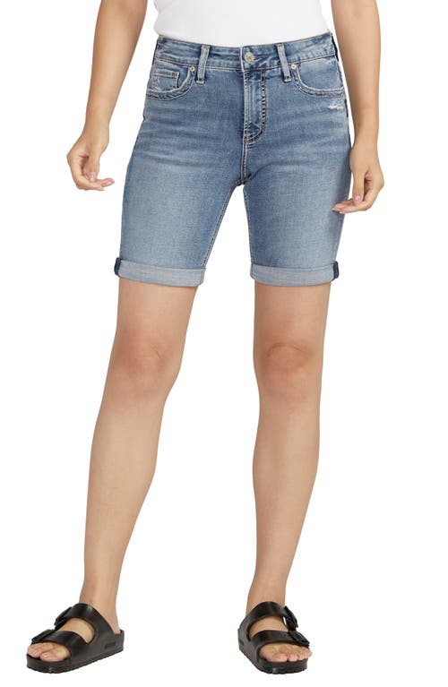 Silver Jeans Co. Elyse Comfort Fit Bermuda Shorts Indigo at Nordstrom,