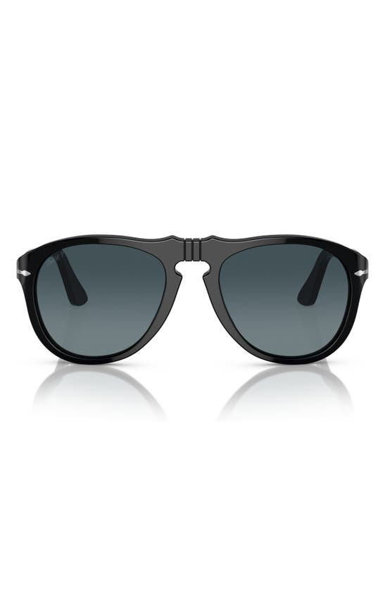 Shop Persol 54mm Polarized Sunglasses In Black