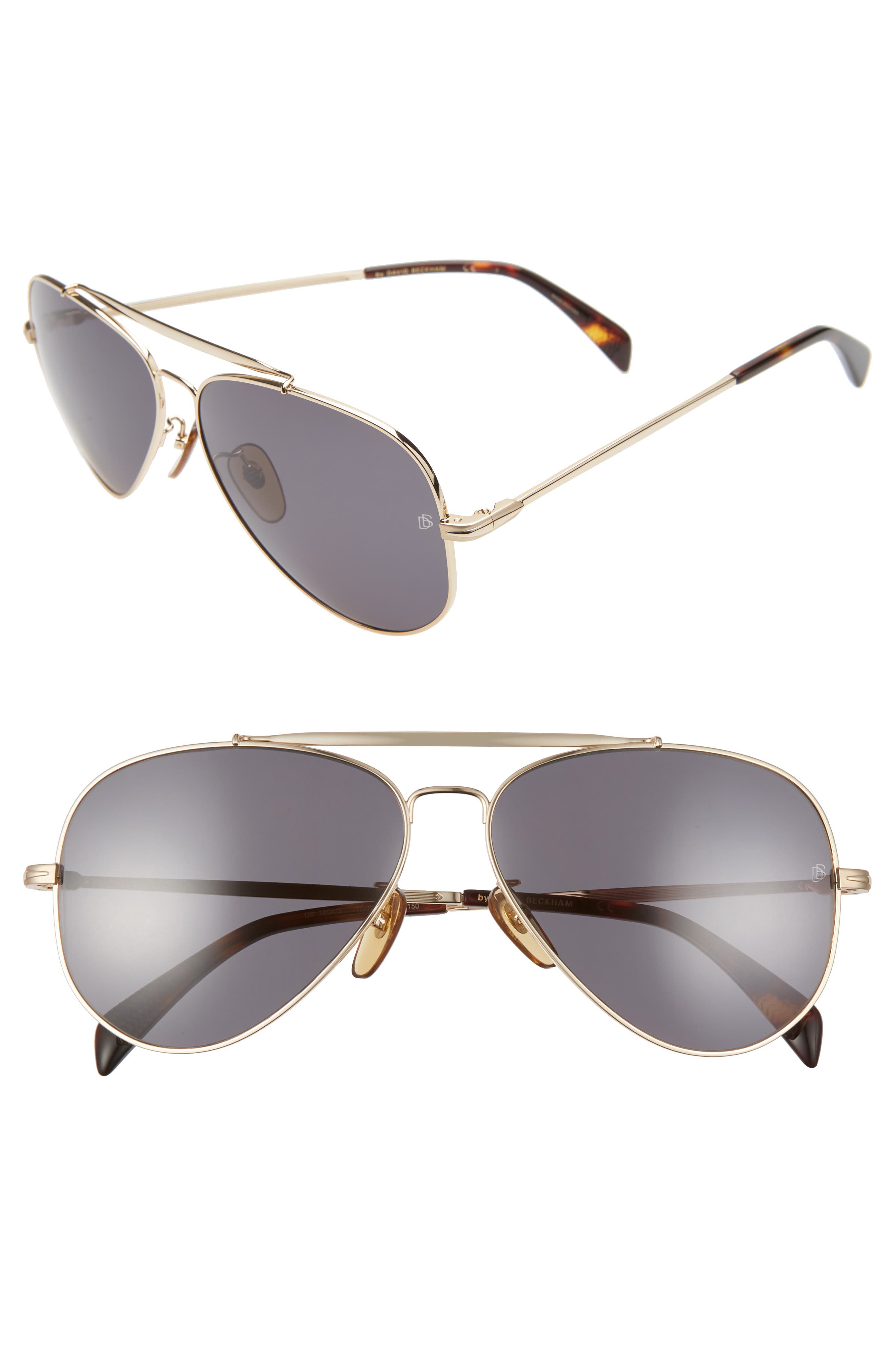 Men S Eyewear By David Beckham Db 1004 S 62mm Oversize Aviator Sunglasses Gold Grey Blue Shop And Save Up To 70 At Exact Luxury