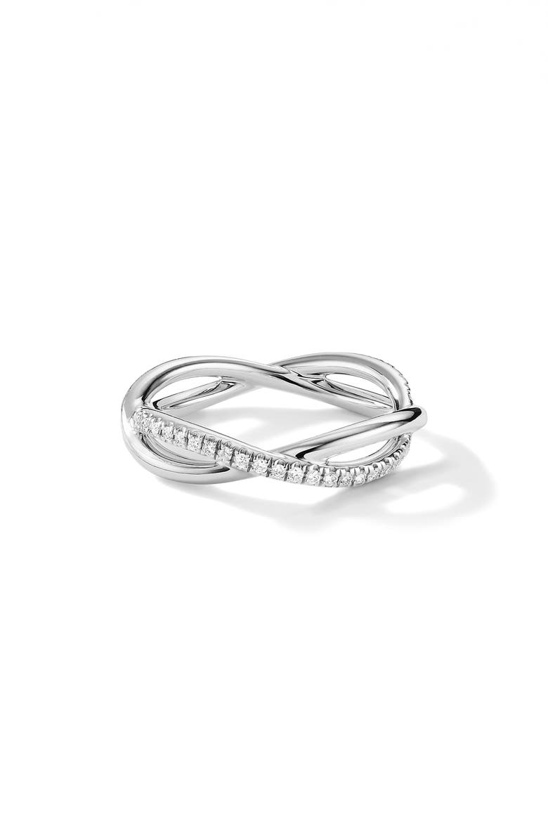 David Yurman DY Lanai Band Ring in Platinum with Pavé Diamonds Nordstrom
