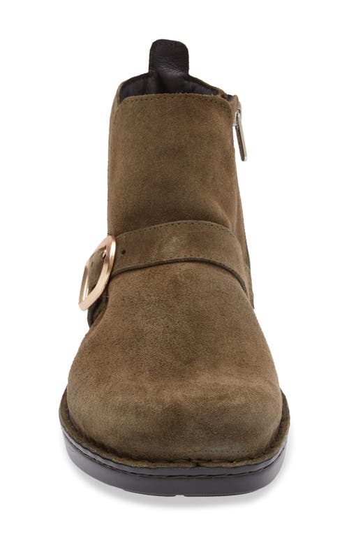 Shop Naot Kolmer Ankle Boot In Oily Olive Suede