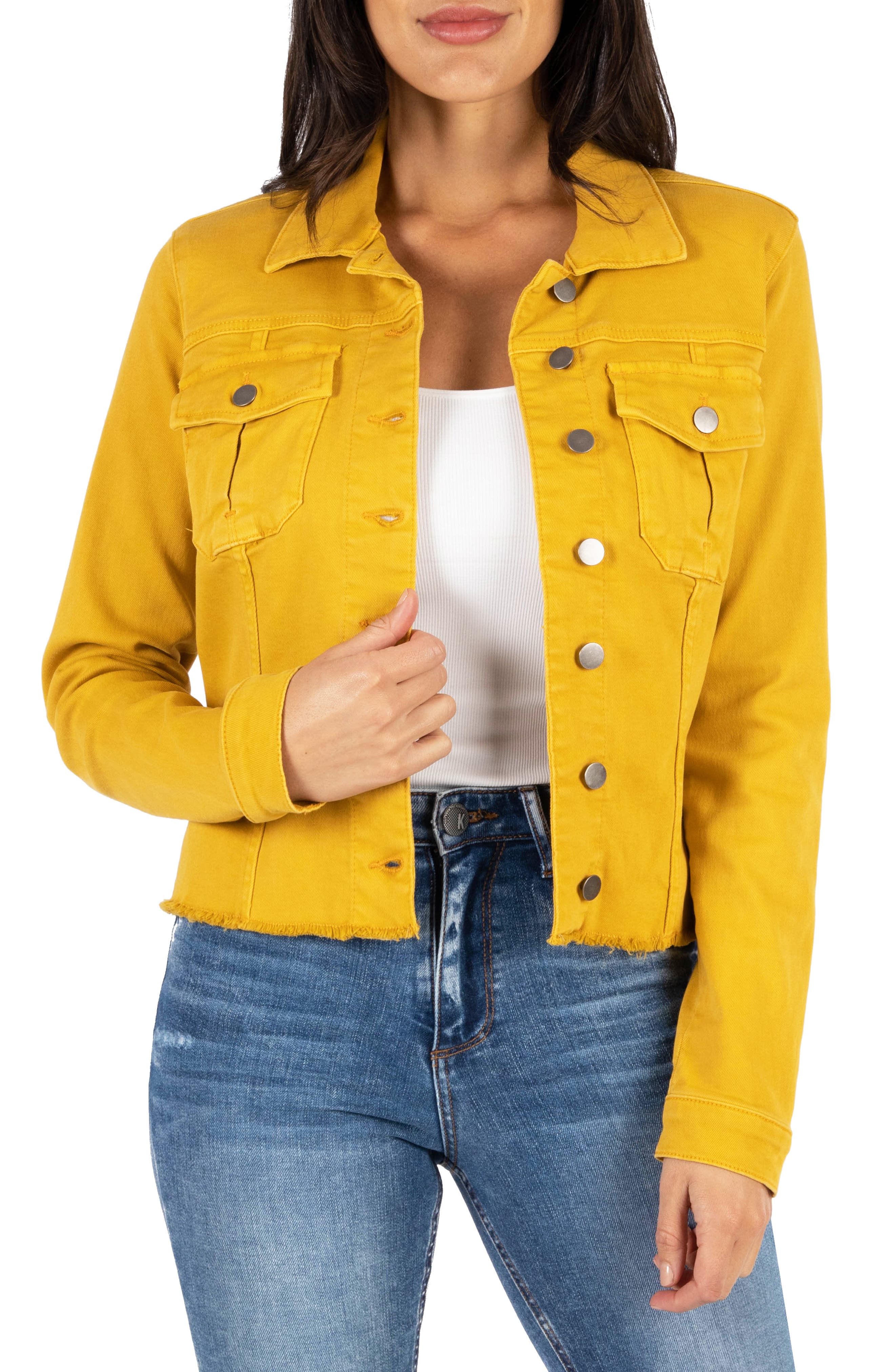 mustard trucker jacket
