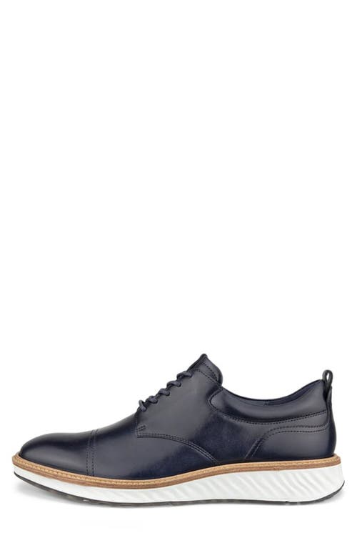 Ecco St.1 Hybrid Cap Toe Derby In Marine