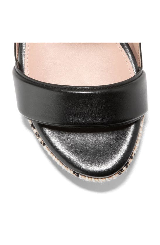 Shop Cole Haan Aislin Slingback Platform Wedge Sandal In Black Leather