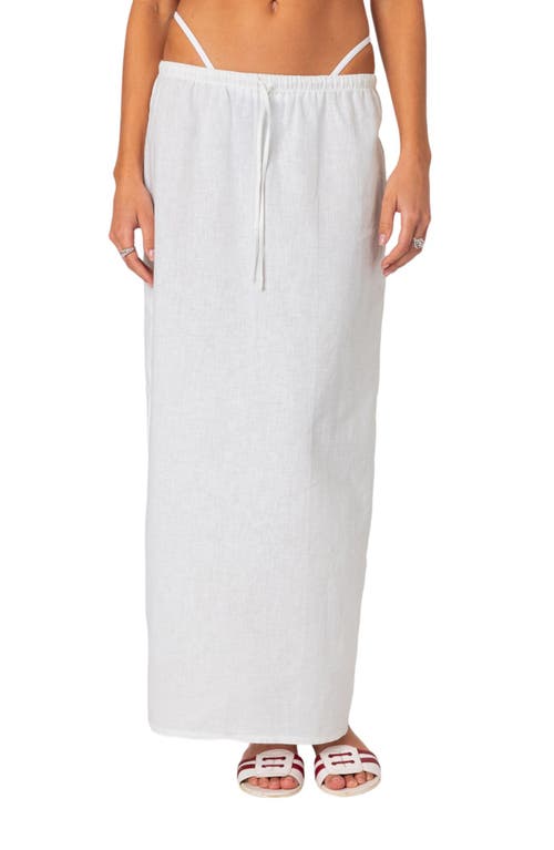 EDIKTED Rayla Maxi Skirt White at Nordstrom,