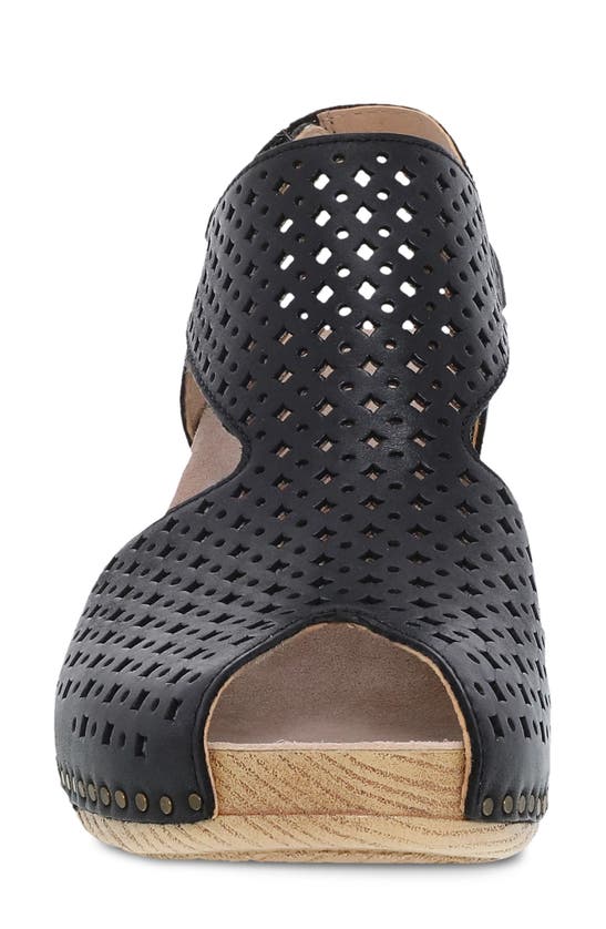 Shop Dansko Teagan Slingback Peep Toe Sandal In Black