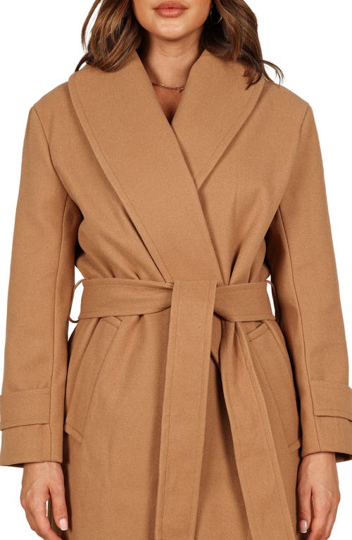 Petal And Pup Petal & Pup Emersyn Tie Front Coat In Brown